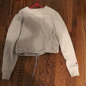 Collegiate cropped crew neck